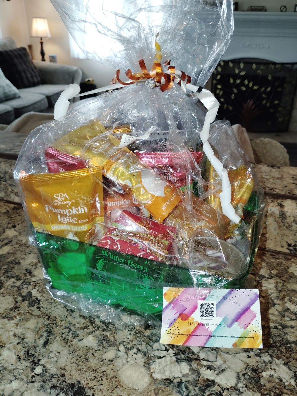 Fall holiday themed pamper me basket All New